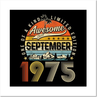 Awesome Since September 1975 Vintage 48th Birthday Posters and Art